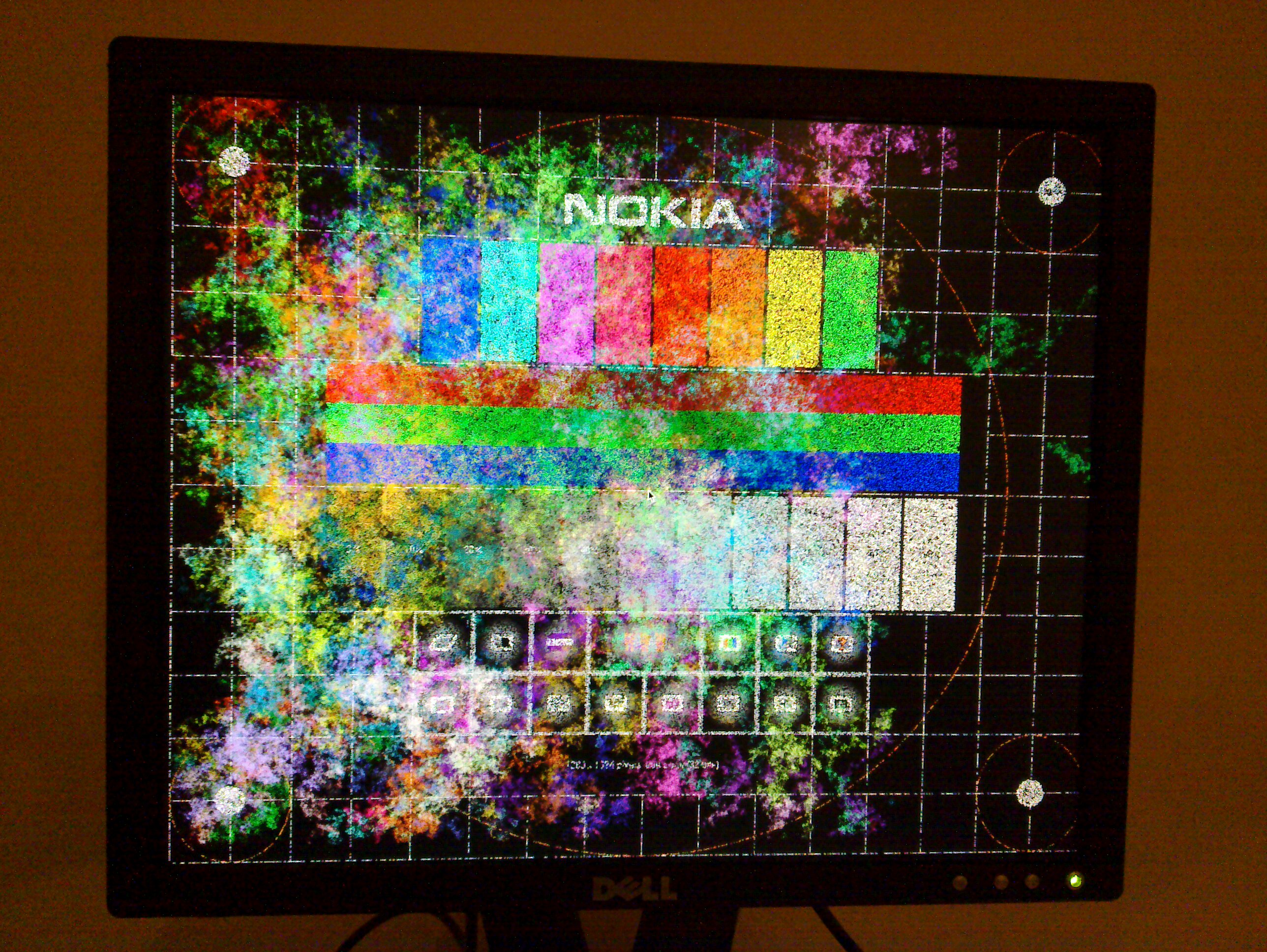 Foto von einem Bildschirm auf dem Pixelflut läuft
